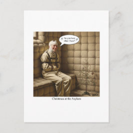 Flache Weihnachtskarte Feiertagspostkarte