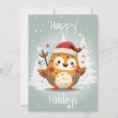 Flache Weihnachtskarte im skandinavischen Volkskun Feiertagskarte (Vorderseite)