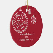 Flache Weihnachtskarte Keramik Ornament (Rechts)