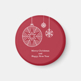 Flache Weihnachtskarte Magnet