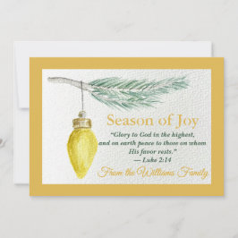 Flache Weihnachtskarte - Personalisieren - Jahresz Feiertagskarte