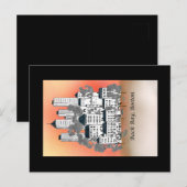 Flache Weihnachtskarte Postkarte (Vorne/Hinten)