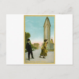 Flacheisen-Gebäude, New York Vintag Spaß Card Postkarte