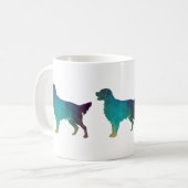 Flächenbeschichtete Retriever, geometrische Silhou Kaffeetasse (Vorderseite Links)