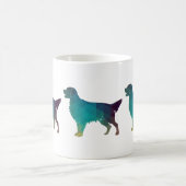 Flächenbeschichtete Retriever, geometrische Silhou Kaffeetasse (Mittel)