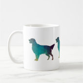 Flächenbeschichtete Retriever, geometrische Silhou Kaffeetasse (Links)
