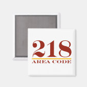 Flächencode 218 magnet (Vorderseite/Rückseite)