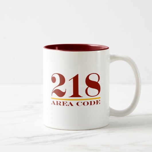 Flächencode 218 zweifarbige tasse (Rechts)