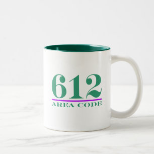 Flächencode 612 zweifarbige tasse