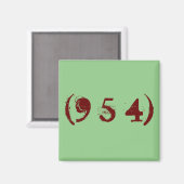 Flächencode 954 magnet (Vorderseite/Rückseite)