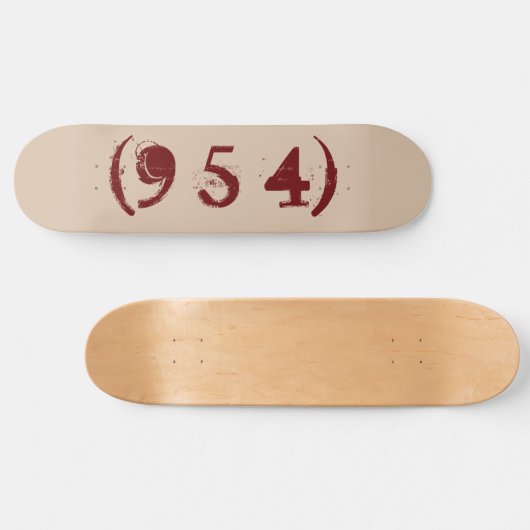Flächencode 954 skateboard (Horizontal)