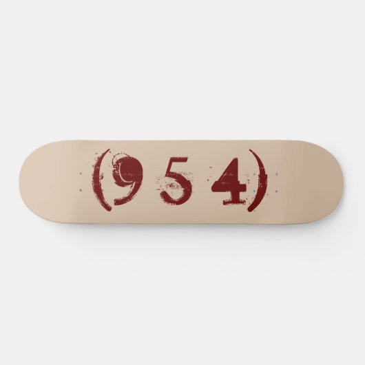 Flächencode 954 skateboard (Horizontal)