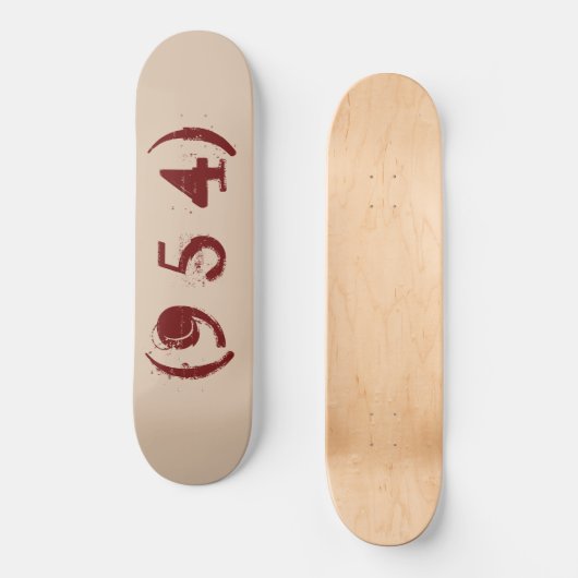Flächencode 954 skateboard (Vorderseite)