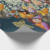 FLÄCHENMUSTER IN BLAU MIT SCHALTFLÄCHEN-GESCHENKE GESCHENKPAPIER (Ecke)