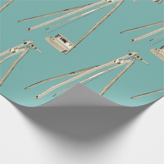 Flächenüberwachung Vintager Werkzeuge - Umschlag P Geschenkpapier (Ecke)