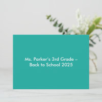 Flacher Aquamariner Hintergrund - Zurück-zur-Schul