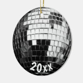 Flacher Circle Round Disco Ball Personalisiert Kee Keramik Ornament (Links)