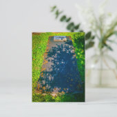 Flacher Grabstein mit Blattschatten Postkarte (Stehend Vorderseite)
