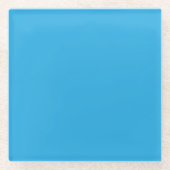 Flacher Himmelblauer Hintergrund für Web & Print Glasuntersetzer (Vorderseite)