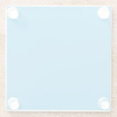 Flacher Himmelblauer Hintergrund für Web & Print Glasuntersetzer (Rückseite)