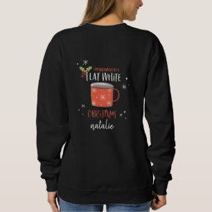 Flacher Kaffee Liebhaber des weißen Kaffees des Sweatshirt
