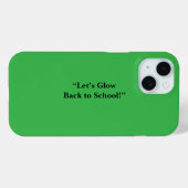 Flacher Neon-Grüner Hintergrund – Schultextur Case-Mate iPhone Hülle (Rückseite (Horizontal))