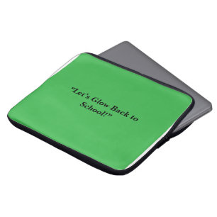 Flacher Neon-Grüner Hintergrund – Schulthema Laptopschutzhülle