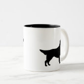 Flacher überzogener Retriever-Gang Zweifarbige Tasse (VorderseiteRechts)