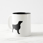 Flacher überzogener Retriever-Gang Zweifarbige Tasse (Vorderseite Links)