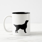 Flacher überzogener Retriever-Gang Zweifarbige Tasse (Links)