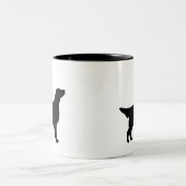 Flacher überzogener Retriever-Gang Zweifarbige Tasse (Mittel)