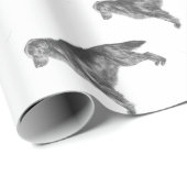 Flacher überzogener Retriever Geschenkpapier (Rolleneckpunkt)