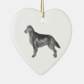 Flacher überzogener Retriever Keramikornament (Rechts)