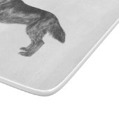 Flacher überzogener Retriever Schneidebrett (Ecke)