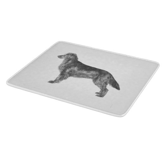 Flacher überzogener Retriever Schneidebrett (Ecke)