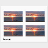 FlachErde Rechteckiger Aufkleber (Blatt)