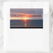 FlachErde Rechteckiger Aufkleber (Tasche)