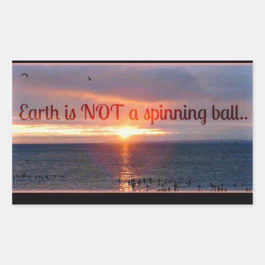 FlachErde Rechteckiger Aufkleber (Vorderseite)