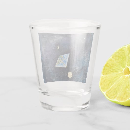 Flacherdglas Schnapsglas (Rückseite)