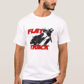 Flaches Bahn-Motorrad-Laufen T-Shirt (Vorderseite)