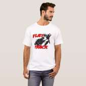 Flaches Bahn-Motorrad-Laufen T-Shirt (Vorne ganz)