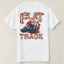FLACHES BAHN-MOTORRAD-RENNLÄUFER-WEISS T-Shirt