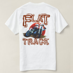 FLACHES BAHN-MOTORRAD-RENNLÄUFER-WEISS T-Shirt