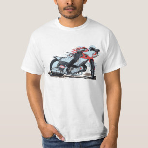 Flaches Bahn-u. Speedway-Motorrad laufendes #5 T-Shirt