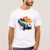 flaches Design Retro Car sehr detailliert T-Shirt (Vorderseite)