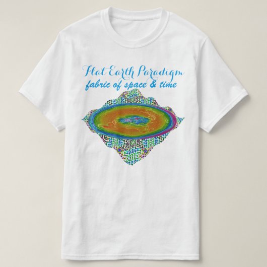 Flaches Erdparadigmagewebe von Raum u. von Zeit T-Shirt (Design vorne)