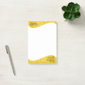Flaches Etikett Border - Welle Gold 1 Post-it Klebezettel (Büro)