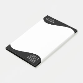 Flaches Etikett-Rand - Welle schwarz 1 Post-it Klebezettel