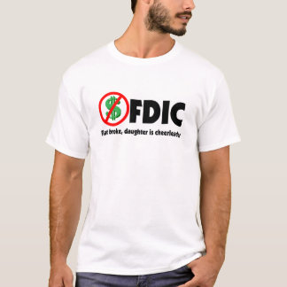 Flaches FDIC - brach, Tochter ist Cheerleader T-Shirt