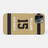 Flaches Gold und Schwarz Case-Mate iPhone Hülle (Rückseite (Horizontal))